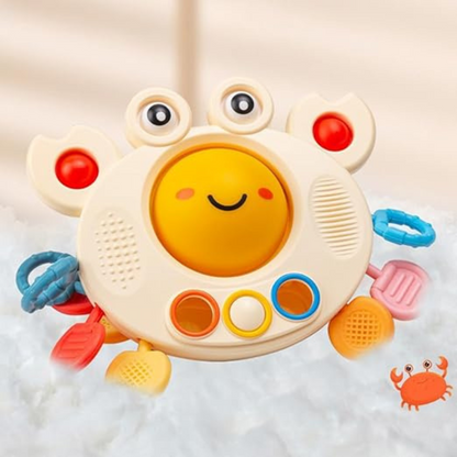 Baby Pull Toy Silicone | SensyCrab Motor Skills Trainer 0–4 Years