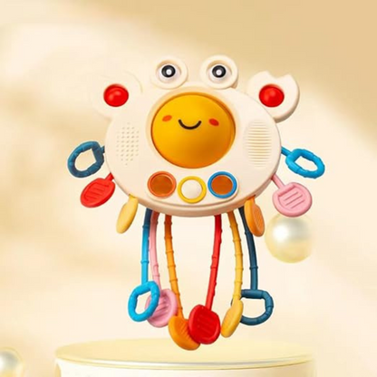 Baby Pull Toy Silicone | SensyCrab Motor Skills Trainer 0–4 Years