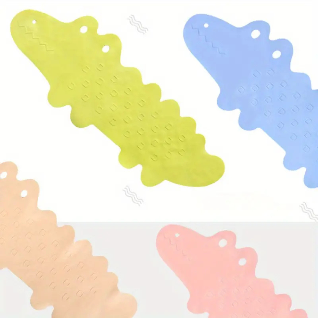 Anti-Slip Bath Mat for Children | Crocodile Design | Safe Bathing | PVC