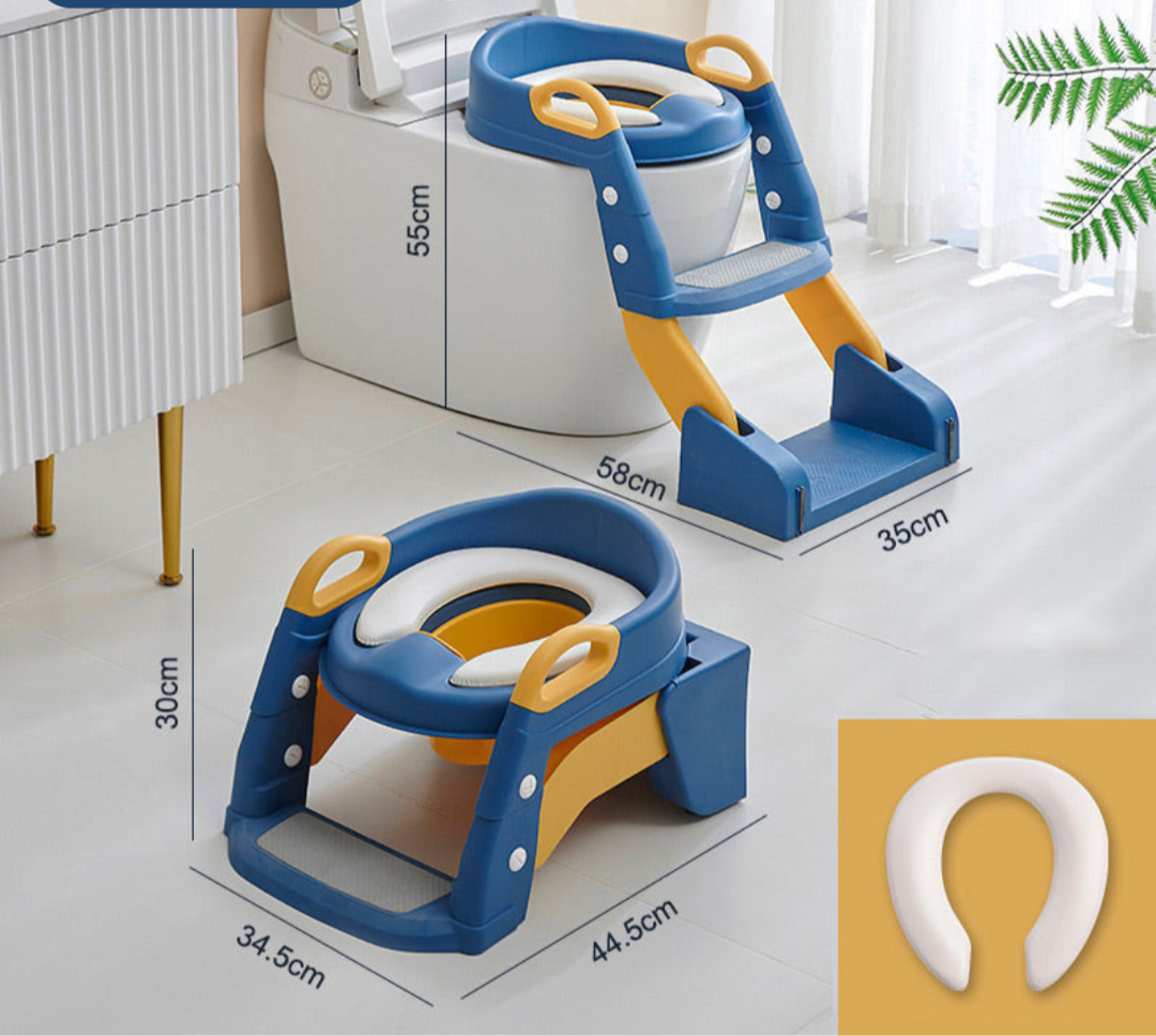 Toilet Trainer with Step | Non-Slip & Adjustable | Safe and Sturdy Design