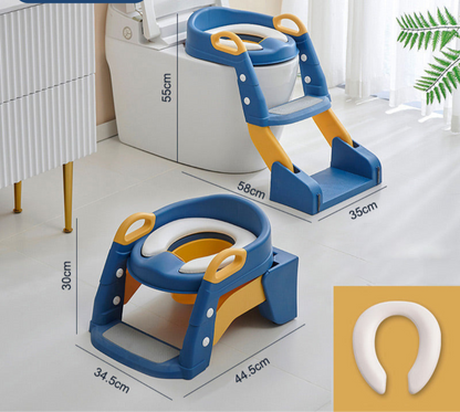 Toilet Trainer with Step | Non-Slip & Adjustable | Safe and Sturdy Design