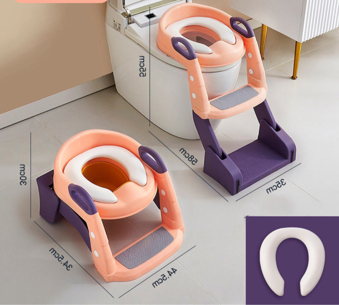 Toilet Trainer with Step | Non-Slip & Adjustable | Safe and Sturdy Design