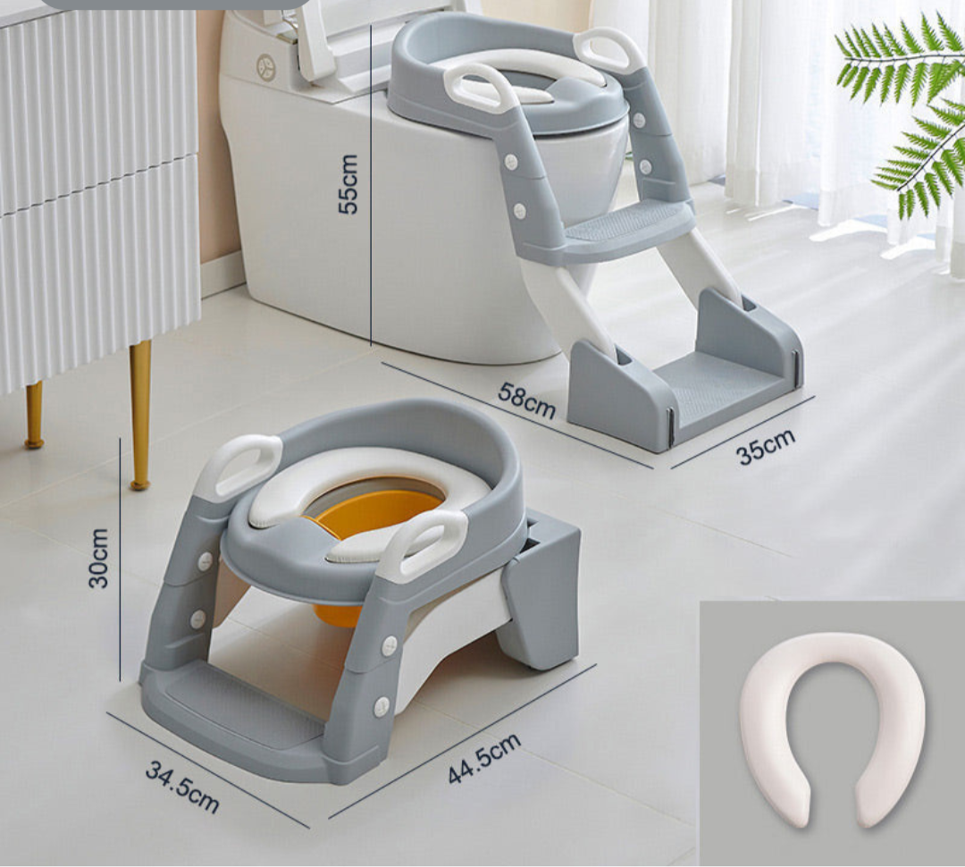 Toilet Trainer with Step | Non-Slip & Adjustable | Safe and Sturdy Design