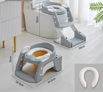 Toilet Trainer with Step | Non-Slip & Adjustable | Safe and Sturdy Design