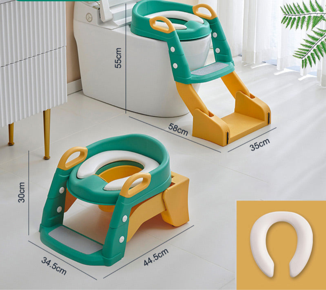 Toilet Trainer with Step | Non-Slip & Adjustable | Safe and Sturdy Design