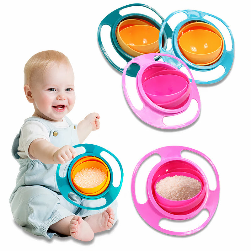 Anti-Spill Snack Bowl for Babies – 360° Rotating Bowl | TinyTurn