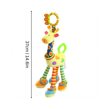 Teething toy & cuddly toy in one – Giraffe Rattle for Babies