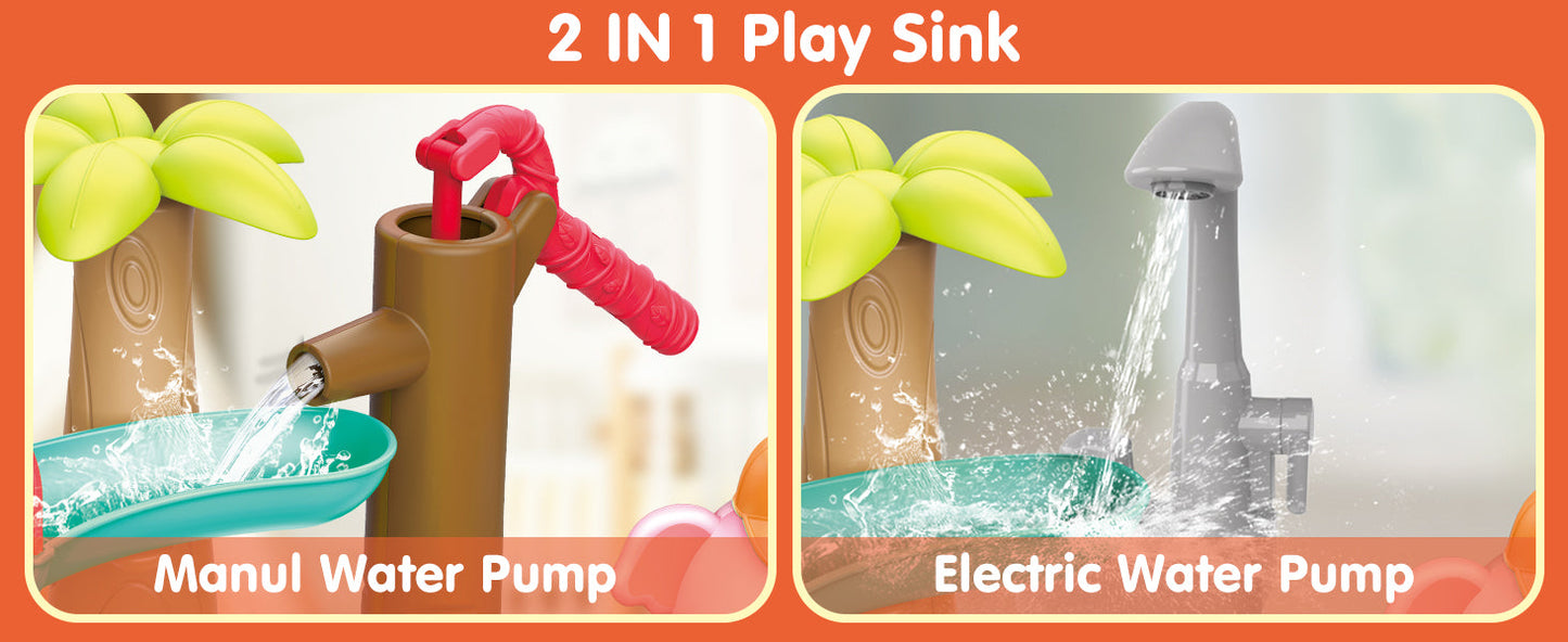 AquaFun PlayPark Water Play Table – Educational Water Toys with Fountain, Slide & Animals | For Indoor & Outdoor Use | Ages 2–6 Years