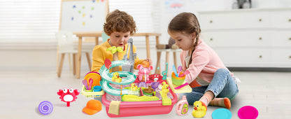 AquaFun PlayPark Water Play Table – Educational Water Toys with Fountain, Slide & Animals | For Indoor & Outdoor Use | Ages 2–6 Years